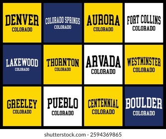 Colorado Cities by Population t shirt bundle