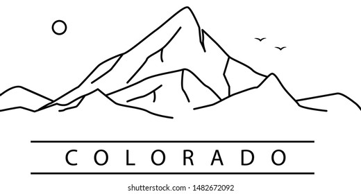 Colorado city line icon. Element of USA states illustration icons. Signs, symbols can be used for web, logo, mobile app, UI, UX