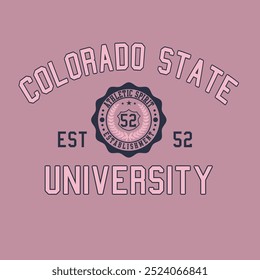 Vetor slogan Colorado College com tipografia , Colorado United States ilustração vetorial college