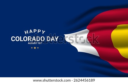 Colorado Day template design august 1st. Suitable for greeting card, banner, or poster. Vector illustration.
