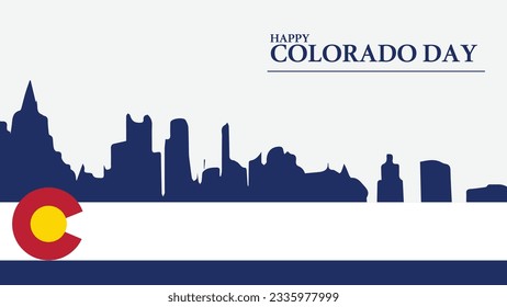 Colorado day vector background design