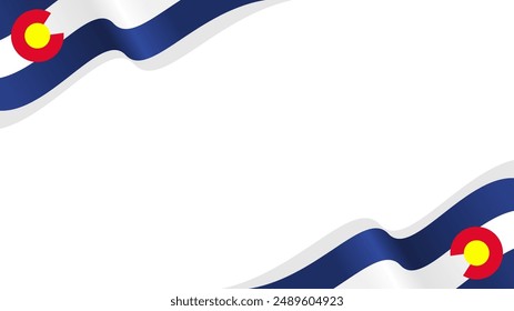 Colorado day vector flag wave background