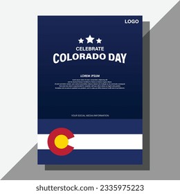 Colorado day vector flyer poster background
