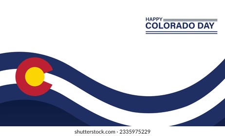 Colorado day vector wave background