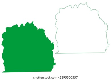 Mapa de ilustraciones vectoriales del municipio de Colorado do Oeste (Estado de Rondonia o Rondonia, RO, Municipios de Brasil, República Federativa de Brasil), dibujo de dibujos animados Mapa de Colorado do Oeste