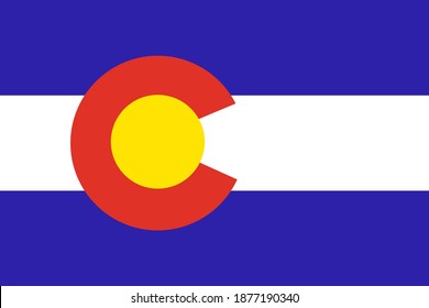 Colorado flag background. vector illustration