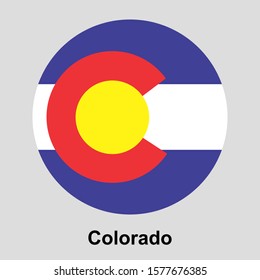 Colorado flag icon isolated vector illustration