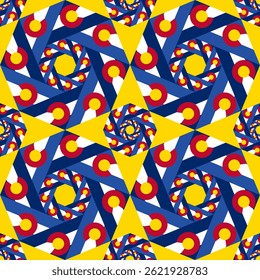 colorado flag octagon pattern. geometric background for decoration. vector illustration