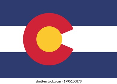 Colorado flag official vector banner nation USA america