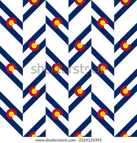 colorado flag pattern design. chevron background. vector illustration