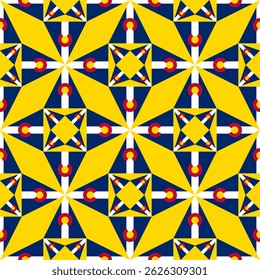 colorado flag pattern design. star background. vector illustration