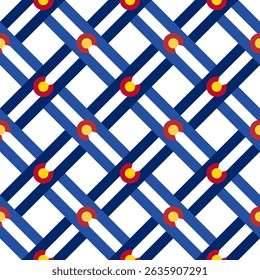 colorado flag pattern intertwined. geometric background for decoration. vector illustration