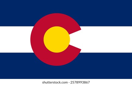 Colorado Flag, Flag of Colorado, USA