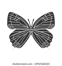 Colorado Hairstreak Icon Silhouette Illustration. Butterfly Vector Graphic Pictogram Symbol Clip Art. Doodle Sketch Black Sign.