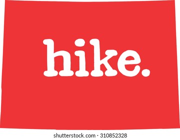 Colorado hike state vector sign