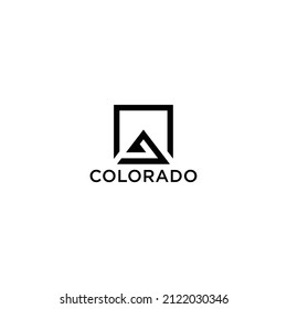 colorado hill logo design vector modern and simple