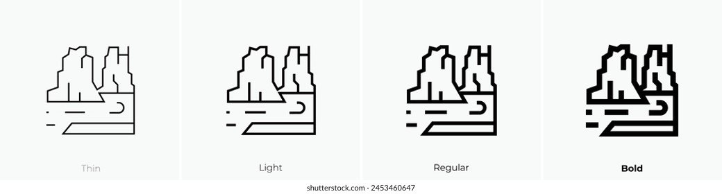 Colorado icon. Thin, Light Regular And Bold style design isolated on white background
