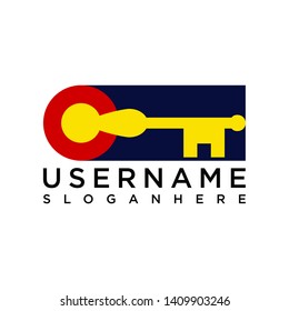 colorado key concept logo vector