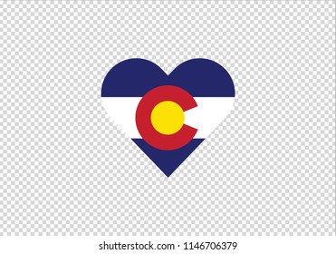 Colorado love heart symbol united states usa
