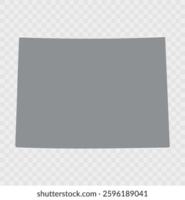 Colorado Map Black, State Border, United States, US America, Transparent Isolated, Variations. High detailed vector map - Colorado. Vector icon