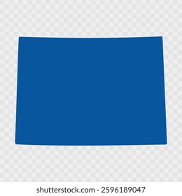 Colorado Map Black, State Border, United States, US America, Transparent Isolated, Variations. High detailed vector map - Colorado. Vector icon
