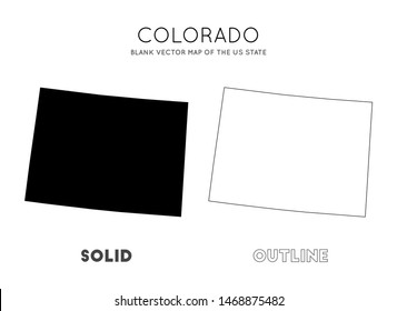 Colorado map. Blank vector map of the Us State. Borders of Colorado for your infographic. Vector illustration.