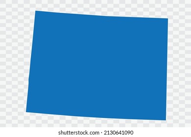 COLORADO Map blue Color on Backgound png