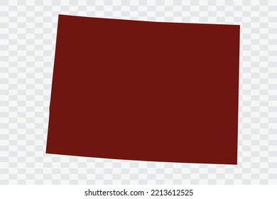 COLORADO Map burnt brown Color on White Background quality files Color (701205) png