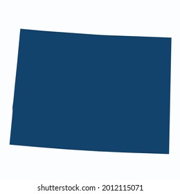 COLORADO map color vector modern. Silhouette map. on white background. 
