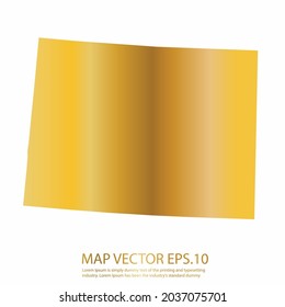 COLORADO map High Detailed on white background. gold gradient color. Abstract design vector illustration eps 10
