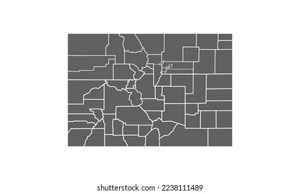 Colorado map isolated on white background.for annual infographics report website layout