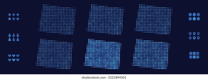 Colorado Map made from different icons