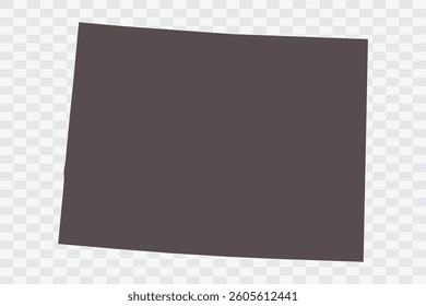 COLORADO Map Minimalist  High-Quality PNG  Ash Color on Transparent Background Perfect for presentations infographics educational materials and graphic design projects