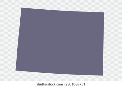 COLORADO Map pewter Color on White Background quality files Png