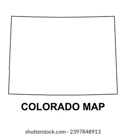 Colorado map shape, united states of america. Flat concept icon symbol vector illustration .