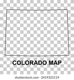 Colorado map shape, united states of america. Flat concept icon symbol vector illustration .