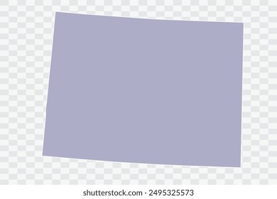 COLORADO Map silver Color on White Background quality files Png