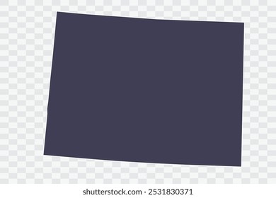 COLORADO Map Slate Color on White Background quality files Png