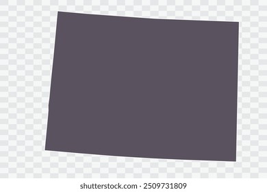 COLORADO Map Smoke Color on White Background quality files Png