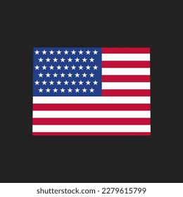 Colorado. Map of the state and American flag. Vector Illustration.