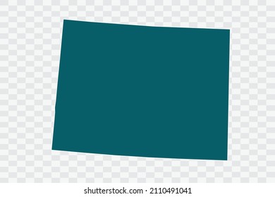 COLORADO map Teal Green Color on Backgound png