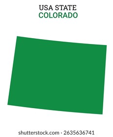 Colorado map of USA state. Colorado map vector illustration. Colorado vector map on white background.