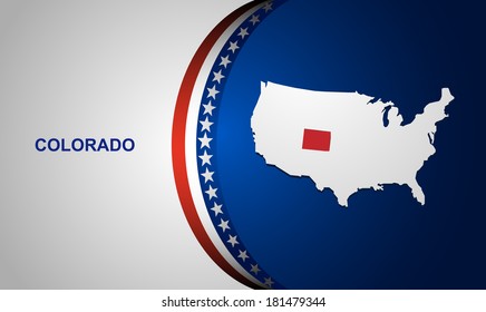 Colorado map vector background