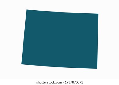 COLORADO map vector. blue color on white background.
