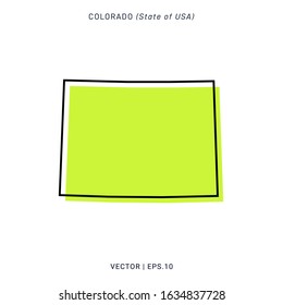 Colorado Map Vector Design Template