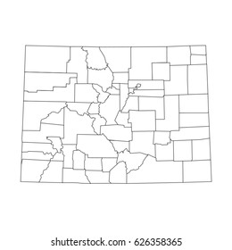 Colorado Map, Vector Illustration