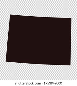 Vector de mapa de Colorado, color marrón aislado en fondo transparente