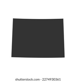 Colorado map vector. Map of Colorado state silhouette vector