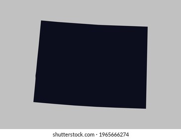 Colorado map vector,Not isolated blue color on gray background