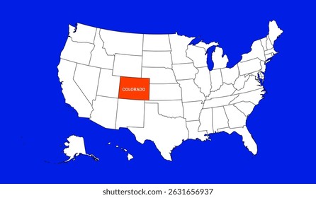 colorado maps illustration vector USA